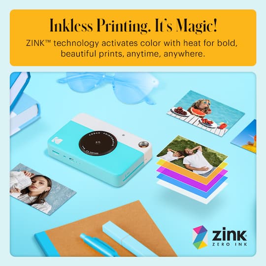 KODAK Printomatic Blue 5MP Instant Print Camera